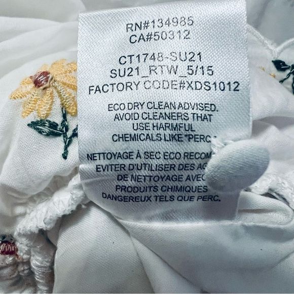 For Love and Lemons Shelby daisy puff sleeve cropped tie front shirt top S small - Picture 6 of 8